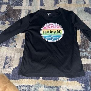Hurley long sleeve black tee (swimming) boys size 5/6